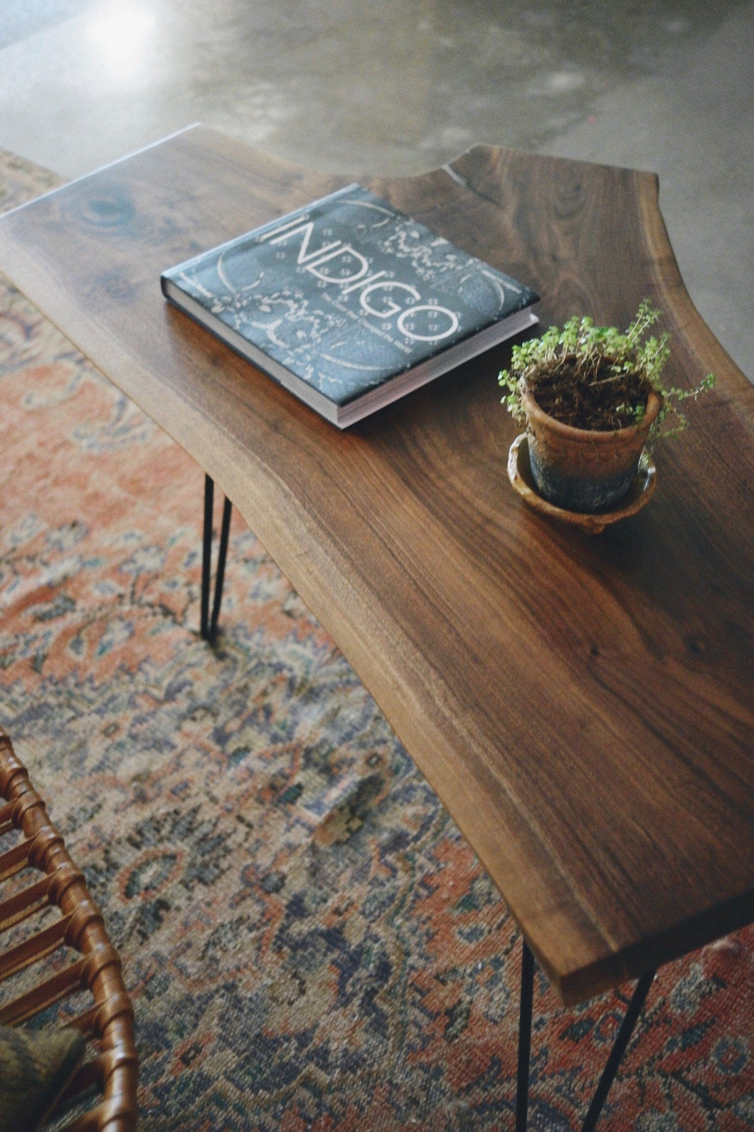 Live Edge Walnut Coffee Table - 36-48 Inches - Handmade Black Walnut Coffee Table