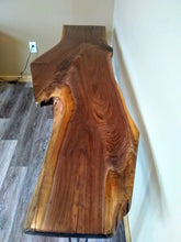 Load image into Gallery viewer, Live Edge Walnut Console Table - Handmade Black Walnut Sofa Table
